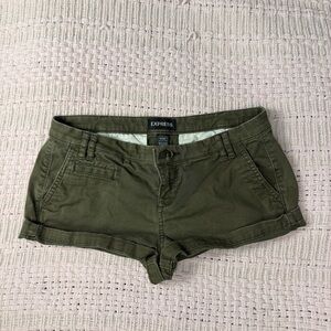 Express Women's Green Cargo Shorts